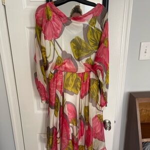 Vintage silk floral dress